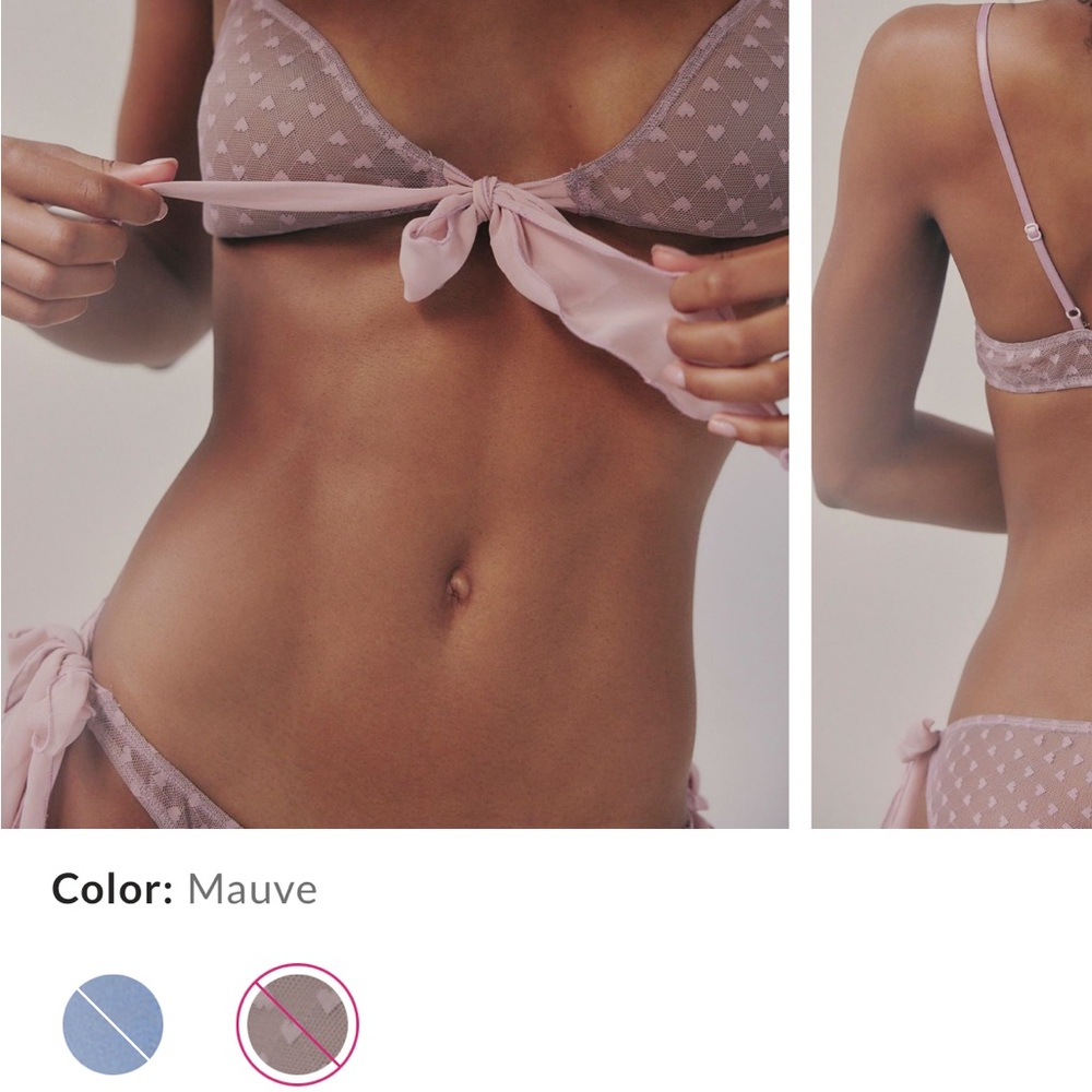 FP only hearts x intimate coucou heart bow tie bralette Medium